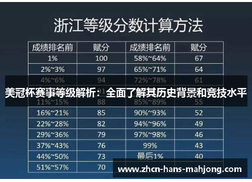 美冠杯赛事等级解析：全面了解其历史背景和竞技水平